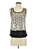 Living Doll 100% Polyester Silver Sleeveless Blouse Size XS - photo 1