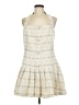 Aqua 100% Polyester Tweed Ivory Cocktail Dress Size M - photo 1