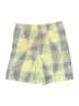 Nautica 100% Polyester Checkered-gingham Yellow Green Board Shorts Size 7 - photo 2