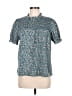 Unbranded Floral Teal Short Sleeve Blouse Size M - photo 1