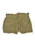 Zara Solid Green Khaki Shorts Size L - photo 1