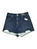 Express Blue Denim Shorts Size 10 - photo 1