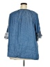 retrology Blue 3/4 Sleeve Blouse Size 3X - photo 2