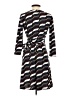 Ann Taylor 100% Polyester Print Blue Casual Dress Size 0 - photo 2