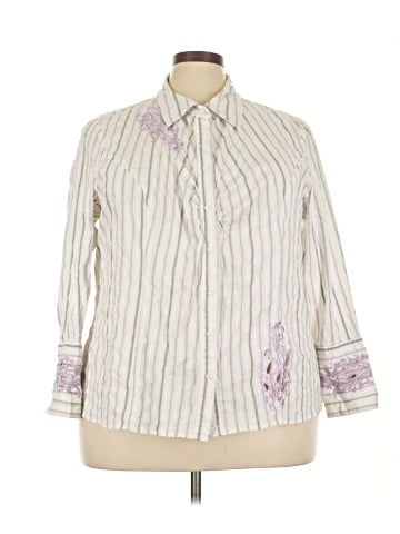 Lane Bryant 3/4 Sleeve Button-Down Shirt (view 1)