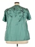 Unbranded Teal Short Sleeve Blouse Size 4X - photo 2
