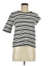 Ann Taylor Stripes Black Short Sleeve Top Size M - photo 1