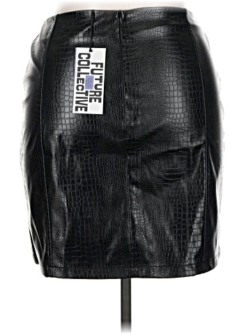 MANGOPOP Collection Faux Leather Skirt (view 2)