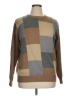 Oscar De La Renta Color Block Brown Tan Pullover Sweater Size XL - photo 1