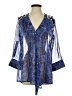 Rieley Blue 3/4 Sleeve Blouse Size S - photo 1