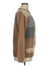 Oscar De La Renta Color Block Brown Tan Pullover Sweater Size XL - photo 4