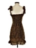 Shein 100% Polyester Animal Print Brown Cocktail Dress Size XS - photo 2