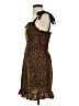 Shein 100% Polyester Animal Print Brown Cocktail Dress Size XS - photo 5