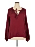Unbranded Burgundy Long Sleeve Blouse Size 2X - photo 1