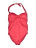 Pez D'Or Solid Red One Piece Swimsuit Size L - photo 1