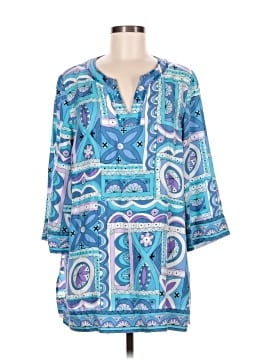 Sigrid Olsen 3/4 Sleeve Silk Top