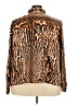 Bold Elements 100% Polyester Animal Print Brown Long Sleeve Blouse Size 3X - photo 2