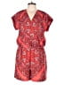 Banana Republic 100% Polyester Paisley Red Romper Size 10 - photo 1