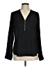 Express Outlet 100% Polyester Black Long Sleeve Henley Size M - photo 1