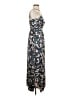 CAbi Paisley Blue Gray Cocktail Dress Size 2 - photo 4