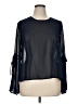 Cloud Chaser Black Blue Long Sleeve Blouse Size XL - photo 1