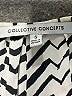 Collective Concepts 100% Polyester Chevron-herringbone Ivory Short Sleeve Blouse Size S - photo 7