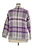 Chaps Plaid Purple Pullover Sweater Size 2X - photo 2