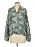 Haute Hippie 100% Polyester Paisley Teal Long Sleeve Blouse Size S - photo 1