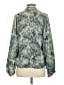 Haute Hippie 100% Polyester Paisley Teal Long Sleeve Blouse Size S - photo 2