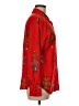 Motto Print Red Long Sleeve Blouse Size 8 - photo 4