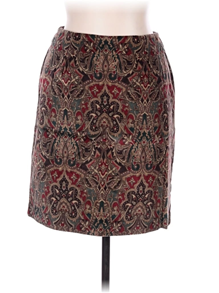 Pre-owned Talbots Casual Skirt In Burgundy