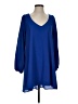 Mittoshop 100% Polyester Solid Blue Casual Dress Size S - photo 1