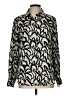 T Tahari 100% Polyester Paisley Silver Long Sleeve Blouse Size L - photo 1