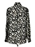 T Tahari 100% Polyester Paisley Silver Long Sleeve Blouse Size L - photo 2