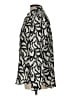 T Tahari 100% Polyester Paisley Silver Long Sleeve Blouse Size L - photo 5