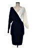 Shein 100% Polyester Color Block Blue Cocktail Dress Size 8 - 10 - photo 1