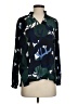 Ann Taylor Print Green Long Sleeve Blouse Size XXS - photo 1