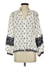 Zara 100% Polyester Ivory 3/4 Sleeve Blouse Size S - photo 1