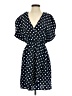 H&M 100% Polyester Polka Dots Blue Casual Dress Size 4 - photo 1