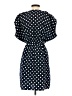 H&M 100% Polyester Polka Dots Blue Casual Dress Size 4 - photo 2