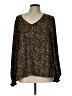 CAbi 100% Polyester Brown Long Sleeve Blouse Size L - photo 1