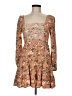 Rewind 100% Rayon Floral Tan Cocktail Dress Size M - photo 1