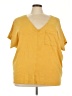 Falls Creek Yellow Short Sleeve Top Size 3X - photo 1