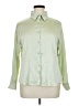 Unbranded 100% Polyester Solid Green Long Sleeve Blouse Size XL - photo 1