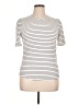 Draper James Stripes Ivory Short Sleeve Turtleneck Size XL - photo 1