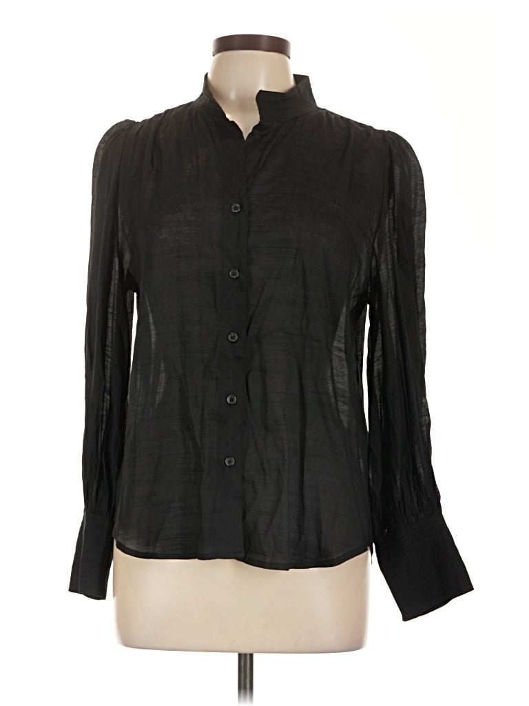 Banana Republic Factory Store Long Sleeve Blouse In Black