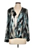 Zara Teal Long Sleeve Blouse Size L - photo 1