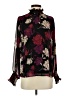 Vince Camuto 100% Polyester Floral Black Long Sleeve Blouse Size XS - photo 1