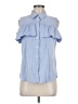 Calvin Klein Blue Sleeveless Button-Down Shirt Size M - photo 1