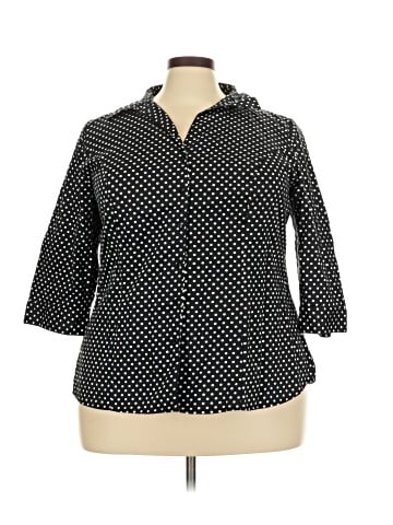 Lane Bryant 3/4 Sleeve Button-Down Shirt (view 1)